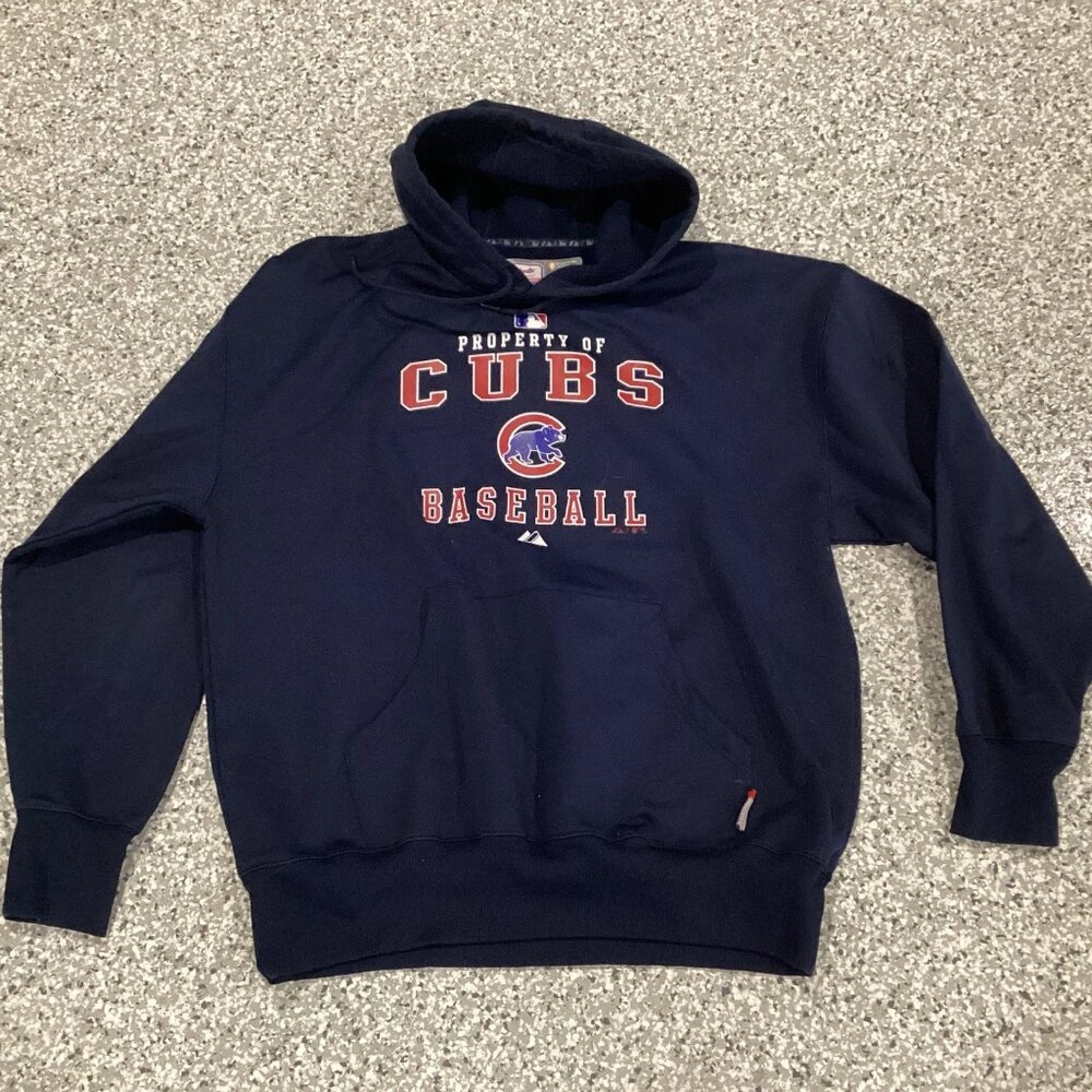 Chicago Cubs Majestic ThermaBase MLB Authentic Collection Hoodie Navy Mens XL